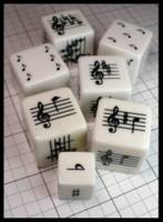 Dice : Dice - 6D - Musical Notes Dice Plastic - JA Collection Apr 2024